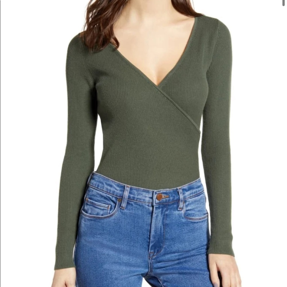Leith rib wrap sweater